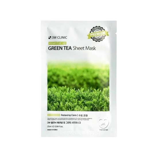 3w Clinic Essential Up Grean Tea Sheet Mask