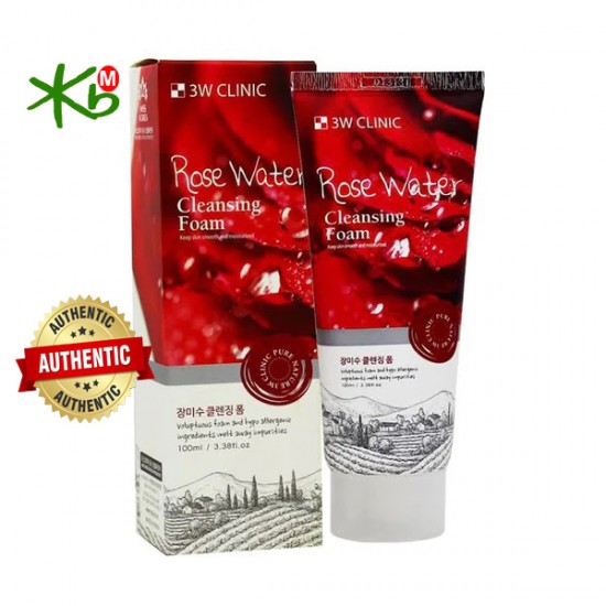 3w Clinic Rose Water Cleansing Foam