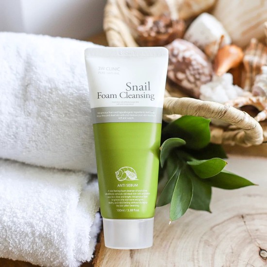 3W CLINIC Snail Foam Cleansing