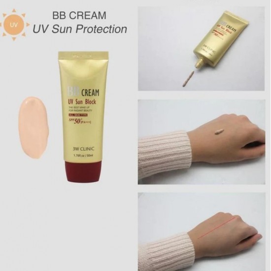 3W Clinic BB Cream UV Sun Block SPF 50+ PA+++