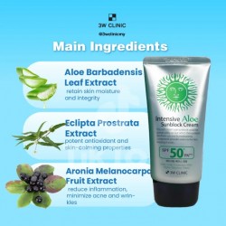3W Clinic Intensive Aloe Sunblock Cream SPF 50+PA+++