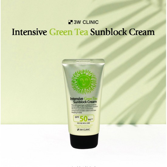 3W Clinic Intensive Green Tea Sunblock Cream