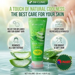 3W Clinic 98% Aloe Vera Soothing Gel 120ml