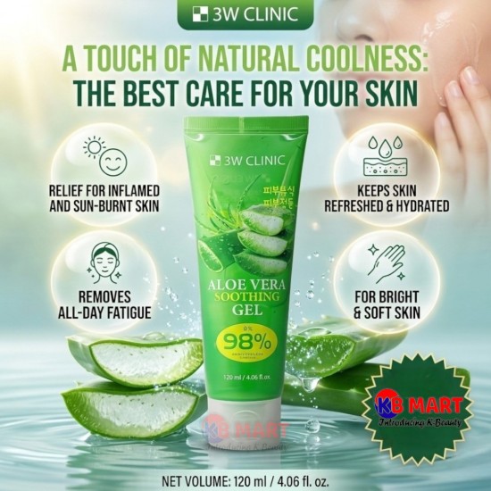 3W Clinic 98% Aloe Vera Soothing Gel 120ml