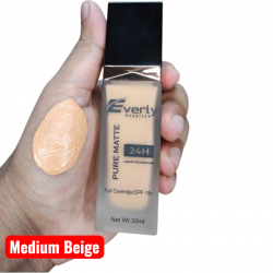 Everly Beauties Pure Matte Full Coverage Foundation (Medium Beige)