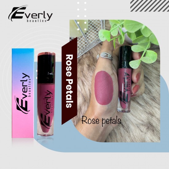Everly long Lasting Ultra Matte liquid Lipstick (Rose Petal)