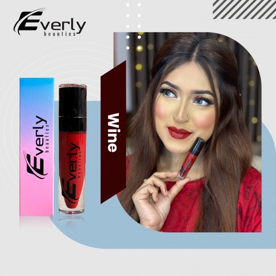 Everly long Lasting Ultra Matte liquid Lipstick (Wine)