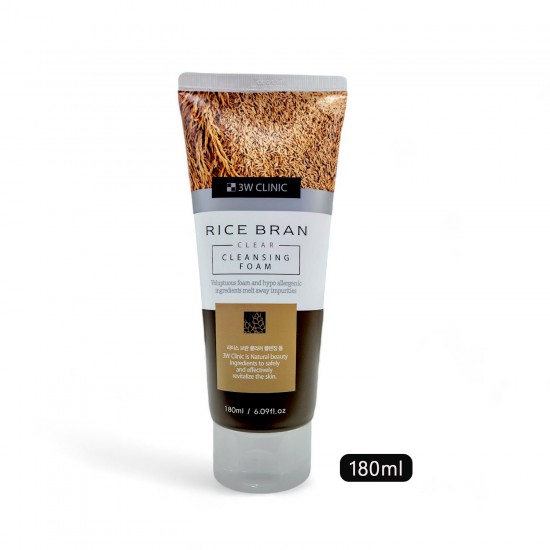 3W Clinic Rice Bran Cleansing Foam 180ml