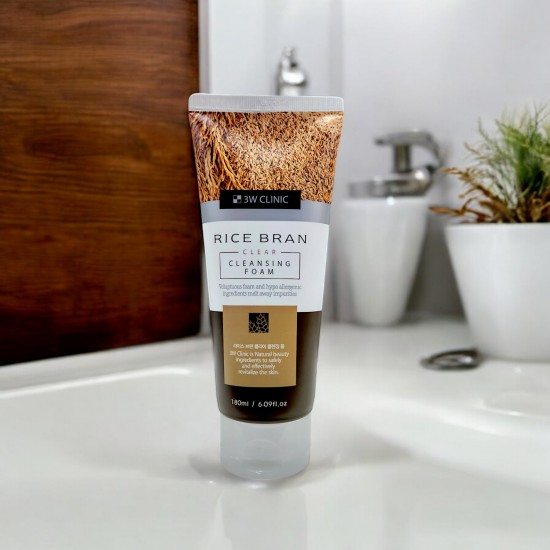3W Clinic Rice Bran Cleansing Foam 180ml