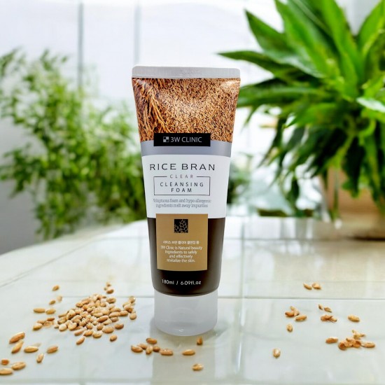 3W Clinic Rice Bran Cleansing Foam 180ml