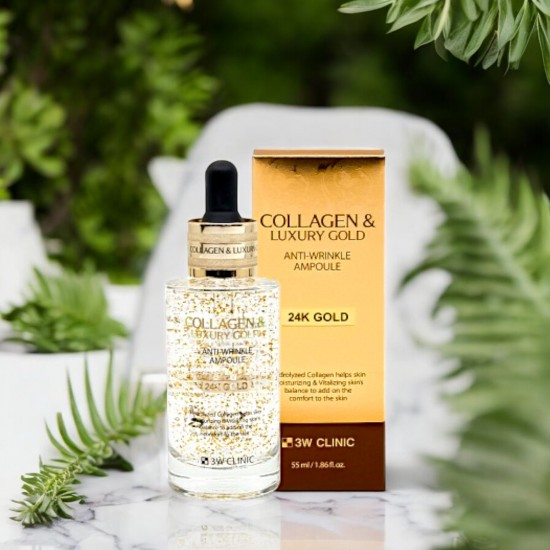 3w clinic collagen & Luxury 24K Gold Anti Wrinkle Ampoule 55ml