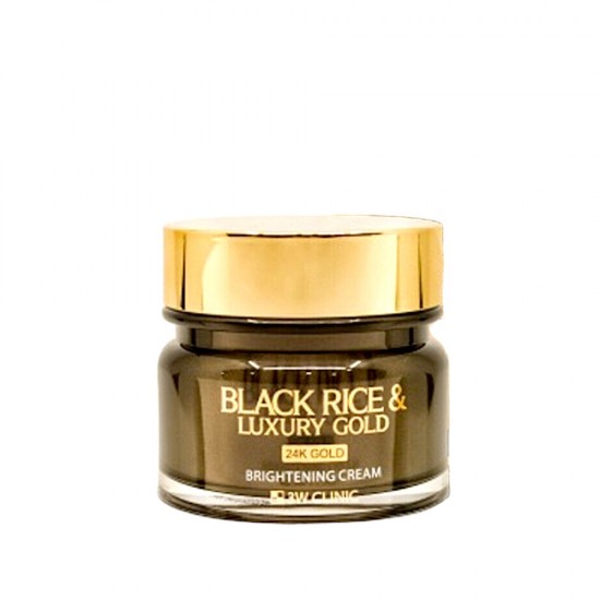 3W Clinic Black Rice & Luxury Gold Brightening Cream 100g