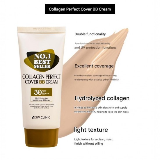 3W CLINIC Collagen Perfect Cover BB Cream SPF30+ PA+++ 50ml