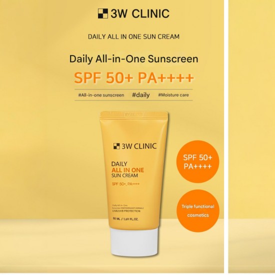 3W CLINIC Daily All In One Sun Cream SPF50+ PA++++ 50ml