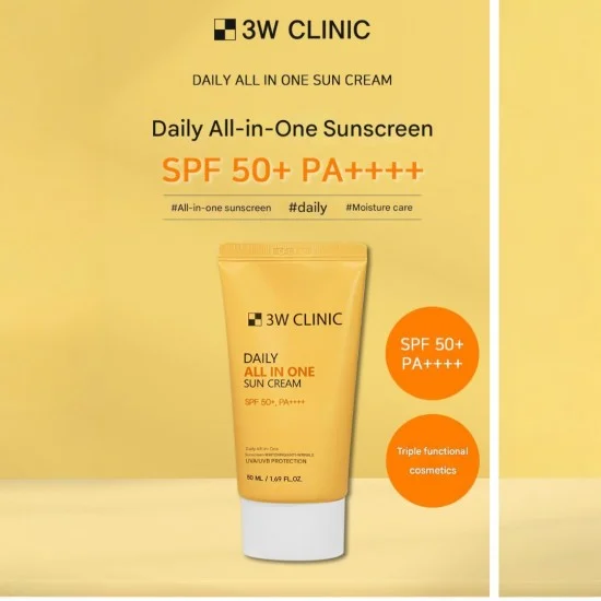 3W CLINIC Daily All In One Sun Cream SPF50+ PA++++ 50ml