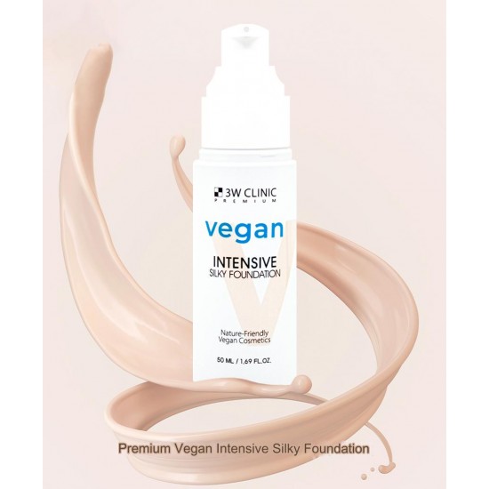 3W CLINIC Premium Vegan Intensive Silky Foundation SPF50+ PA+++ 