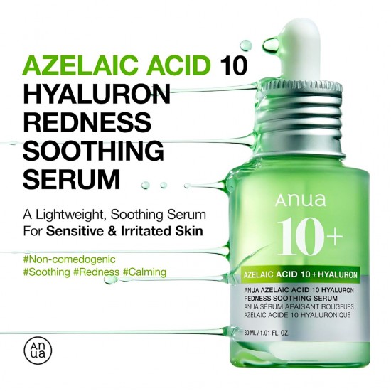 ANUA Azelaic Acid 10 Hyaluron Redness Soothing Serum 30ml