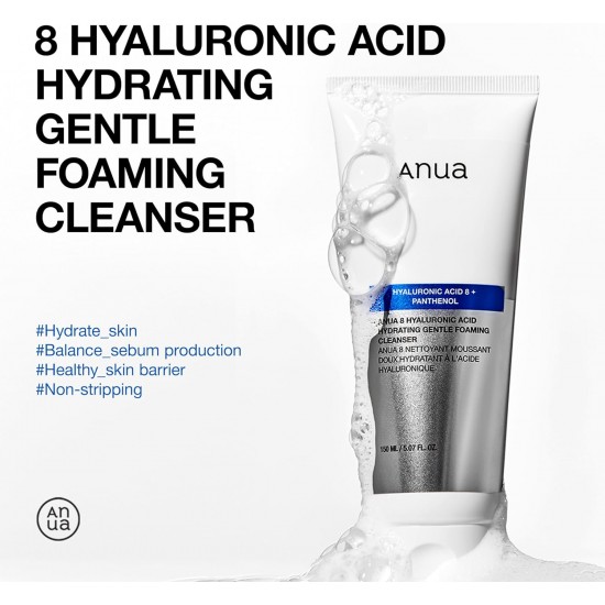Anua 8 Hyaluronic Acid Hydrating Gentle Foaming Cleanser 150ml