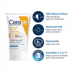 CeraVe Hydrating Mineral Sunscreen SPF30 with Sheer Tint 50ml