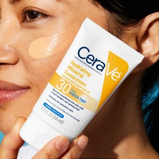 CeraVe Hydrating Mineral Sunscreen SPF30 with Sheer Tint 50ml