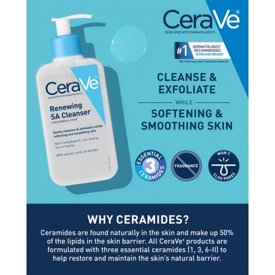 CeraVe Renewing SA Cleanser 237ml (USA Version)