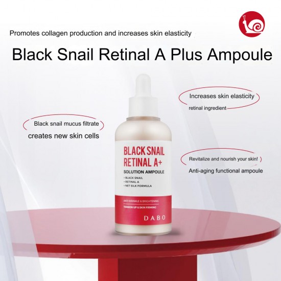 Dabo Black Snail Retinal A+ Solution Ampoule 80 ml