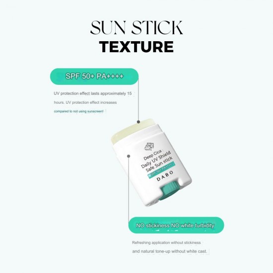 DABO Deep Cica Daily UV Shield Safe Sun stick 22g