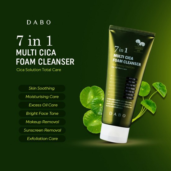 Dabo 7 in 1 Multi Cica Foam Cleanser 180ml