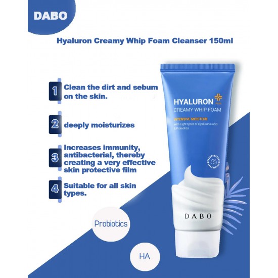 Dabo Hyaluron Plus Creamy Whip Foam 
