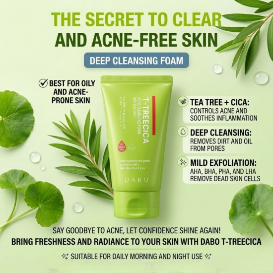 DABO T-TreeCica Acne Cleansing Foam 120ml