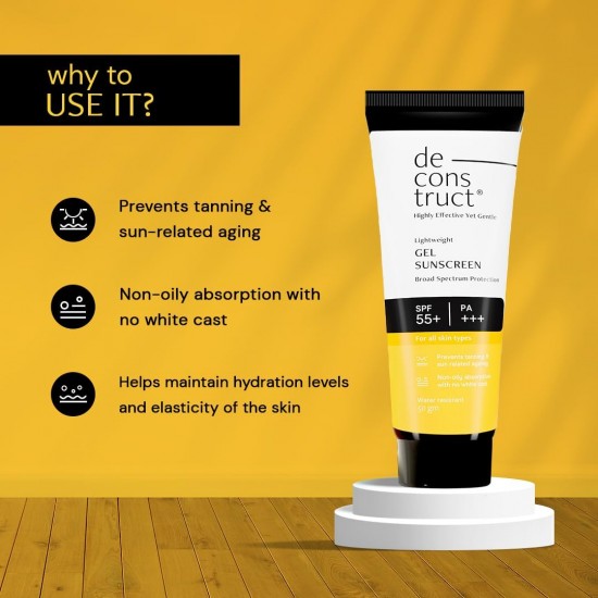 Deconstruct Lightweight Gel Water Resistant Sunscreen SPF 55+ PA+++
