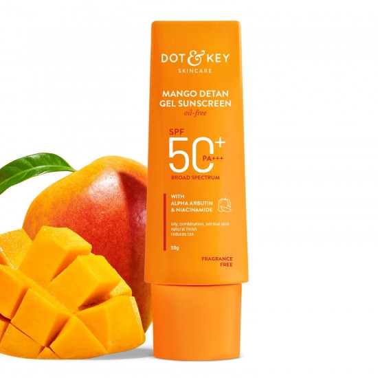 Dot & Key Mango Detan Gel Oil Free Sunscreen SPF 50+ PA+++