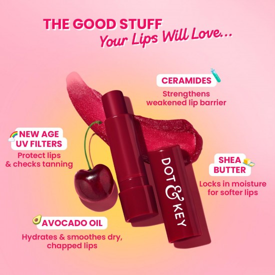 Dot & Key Barrier Repair Hydrating Lip Balm SPF 50  (Cherry Crimson)