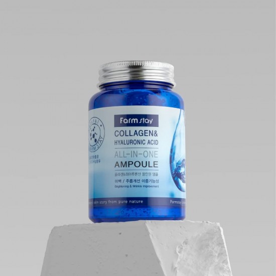 FARMSTAY Collagen & Hyaluronic Acid All In One Ampoule 250 ml