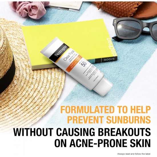 NEUTROGENA Clear Face Break Out Free Oil free Sunscreen SPF 50