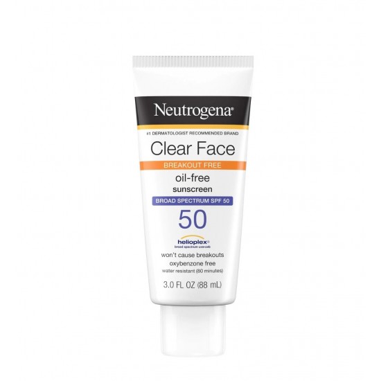 NEUTROGENA Clear Face Break Out Free Oil free Sunscreen SPF 50