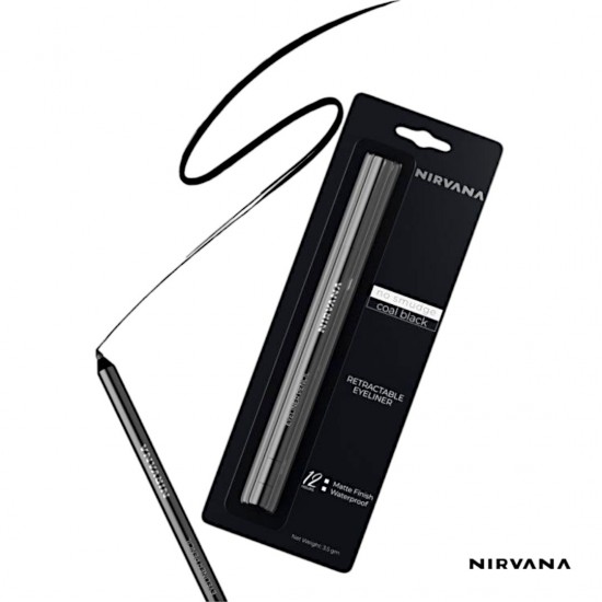 Nirvana Color No Smudge Coal Black Retractable Eyeliner 3.5gm