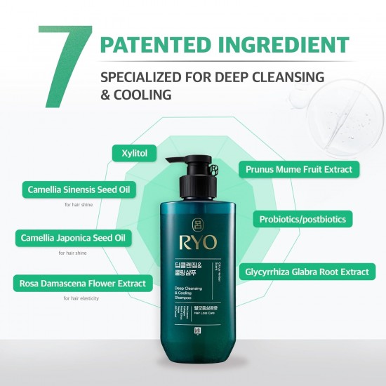 Ryo Scalp Deep Cleansing & Cooling Shampoo 592ml