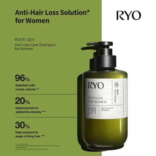 Ryo RootGen Hair Strength Shampoo For Women 515ml