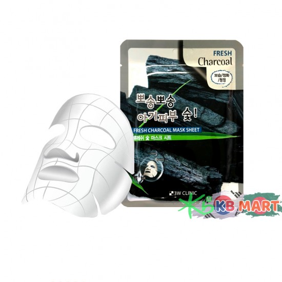 3W Clinic Fresh Charcoal Mask Sheet 3W Clinic Fresh Charcoal Mask Sheet