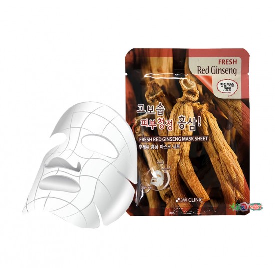 3W Clinic Fresh Red Ginseng Mask Sheet 