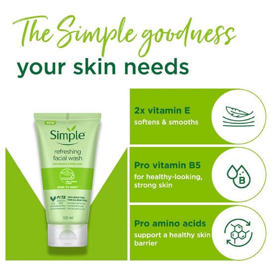 Simple Kind to Skin Refreshing Facial Wash Gel 150ml