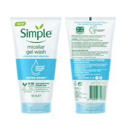 Simple Water Boost Micellar Facial Gel Wash 150ml