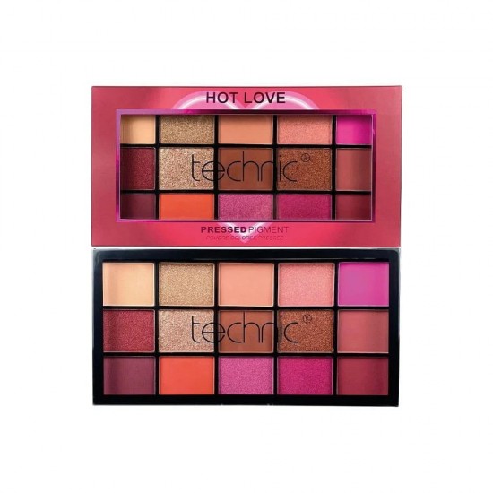 Technic Hot Love Eyeshadow Palette 15 Colors 30gm