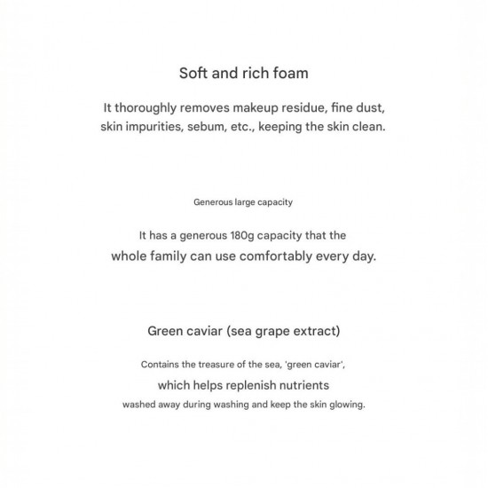 Tenzero Green Caviar Foam Cleanser 180ml