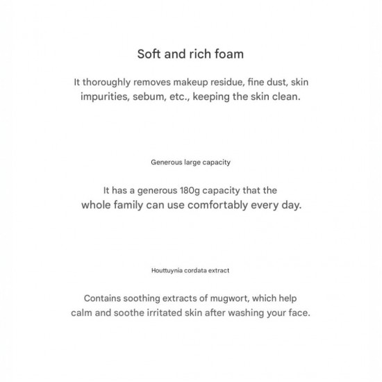 Tenzero Clear Fit Heartleaf Foam Cleanser 180ml