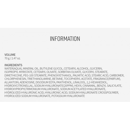 TENZERO Hydrating Hyaluronic Ampoule Cream 70ml