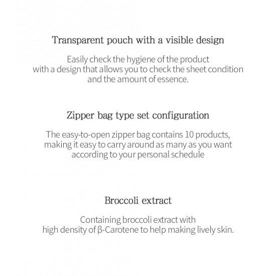 Tenzero Solution Vitalizing Broccoli Sheet Mask 25ml