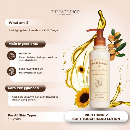 The Face Shop Rich Hand V Soft Touch Hand Lotion