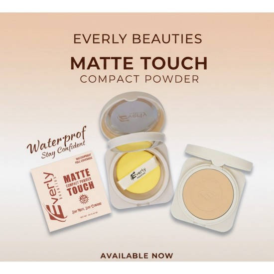 Everly Beauties Matte Touch Compact Powder with SPF15++ (Natural)